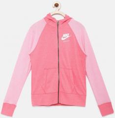 Nike Pink Colorblocked Sweat Jacket girls