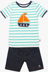 Nino Bambino Multicoloured Embroidered Shorts Set boys