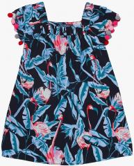 One Friday Blue Printed Casual Dress girls