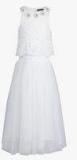 One Friday White Embellished Party Gown girls