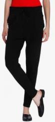 Only Black Solid Slim Fit Coloured Pants women