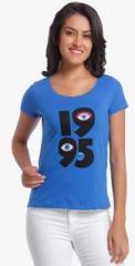 Only Blue Printed T Shirt women