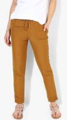 Only Camel Solid Loose Fit Coloured Pants women
