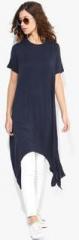 Only Navy Blue Solid Tunic women