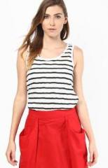 Only Off White Striped T Shirt women