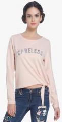 Only Peach Embellished T Shirt women