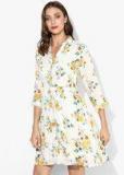 Only You Off White Printed Shirt Dress women