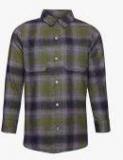 Oxolloxo Green Regular Fit Checked Casual Shirt boys