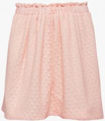 Oxolloxo Pink Self Design Skirt girls