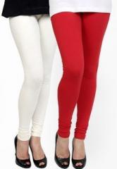 Pannkh Red/White Solid Legging women