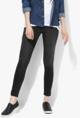 Park Avenue Black Washed Mid Rise Skinny Fit Jeggings women