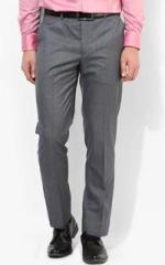 Park Avenue Grey Regular Fit Formal Trouser men