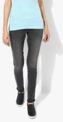 Park Avenue Grey Washed Mid Rise Skinny Fit Jeans women