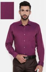 Park Avenue Pink Slim Fit Self Design Formal Shirt men