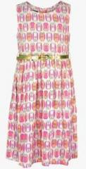 Peaches Pink Party Dress With Belt girls