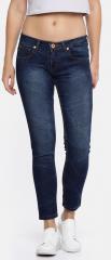 People Blue Skinny Fit Low Rise Clean Look Stretchable Jeans women