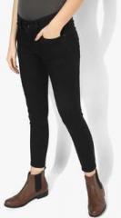 Pepe Jeans Black Solid Mid Rise Skinny Fit Jeans women