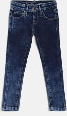 Pepe Jeans Blue Mid Rise Clean Look Stretchable Jeans girls