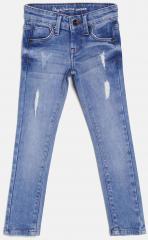Pepe Jeans Blue Mid Rise Low Distressed Jeans girls