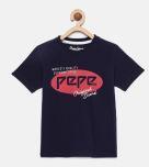 Pepe Jeans Blue Printed Round Neck T Shirt boys