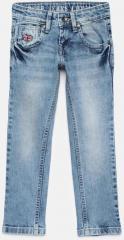 Pepe Jeans Blue Slim Fit Mid Rise Clean Look Stretchable Jeans boys