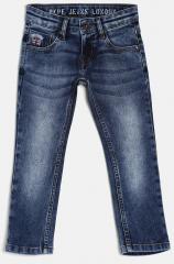 Pepe Jeans Blue Straight Fit Low Rise Clean Look Stretchable Jeans boys