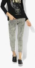 Pepe Jeans Grey Washed Mid Rise Skinny Jeans women