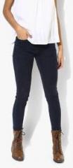 Pepe Jeans Navy Blue Solid Mid Rise Skinny Fit Jeans women