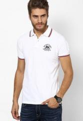 Pepe Jeans White Solid Polo T Shirt men