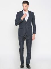 Peter England Dark Blue Tailored Fit Formal Suit