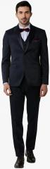 Peter England Elite Navy Blue Slim Fit Single Breasted Formal Suit men