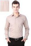 Peter England Khaki Classic Fit Solid Formal Shirt men