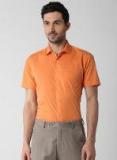 Peter England Orange Solid Regular Fit Formal Shirt men