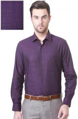 Peter England Purple Nuvo Regular Fit Solid Formal Shirt men