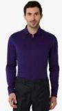 Peter England Purple Slim Fit Solid Formal Shirt men