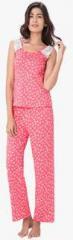 Prettysecrets Pink Printed Pyjama Set women