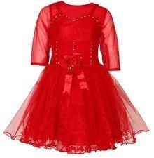 Priyank Red Party Dress girls