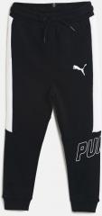 Puma Black Solid Slim Fit Style Joggers boys
