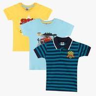 Punkster Pack Of 3 Multicoloured T Shirt boys