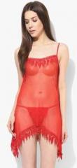 Quittance Red Solid Babydoll women