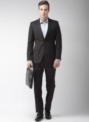 Raymond Black Solid Contemporary Fit Formal Suit men