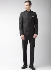 Raymond Black Solid Contemporary Fit Single Breasted Formal Suit men