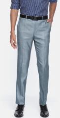 Raymond Grey Slim Fit Solid Formal Trousers men