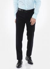 Raymond Men Navy Blue Slim Fit Solid Formal Trousers
