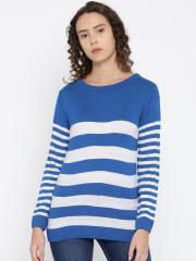 Roadster Blue & White Striped Pullover women