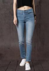 Roadster Blue Regular Fit Mid Rise Clean Look Stretchable Jeans women