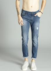 Roadster Blue Regular Fit Mid Rise Low Distress Stretchable Jeans men