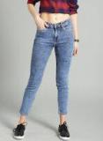 Roadster Blue Slim Fit Mid Rise Clean Look Jeans women