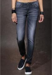 Roadster Blue Washed Mid Rise Skinny Fit Jeans women