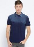 Roadster Navy Blue Dyed Polo Collar T shirt men